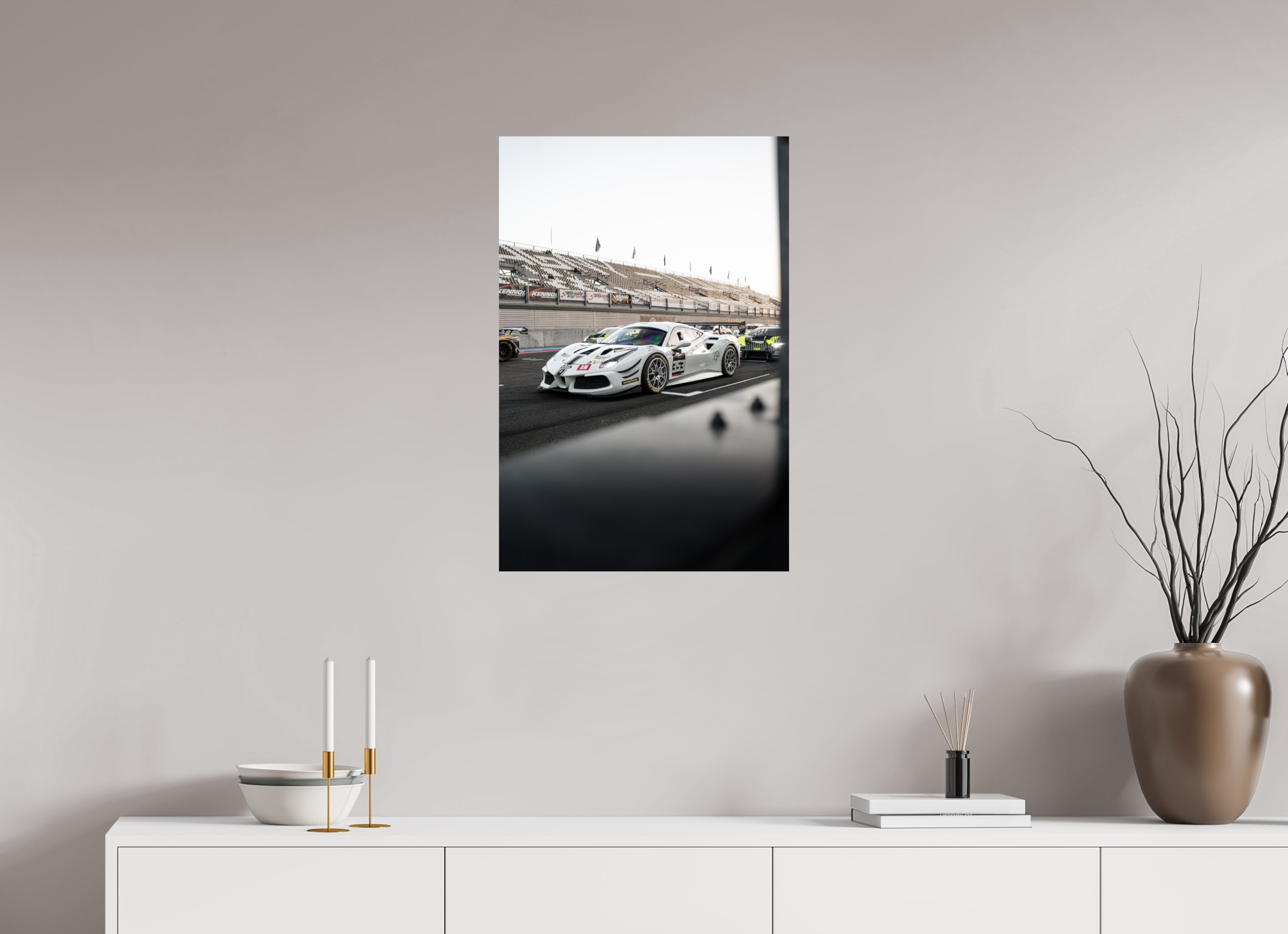 50 x 75 cm, Photo Print On Fuji Crystal DP II Photographir Murale - Ferrari 488 GT3