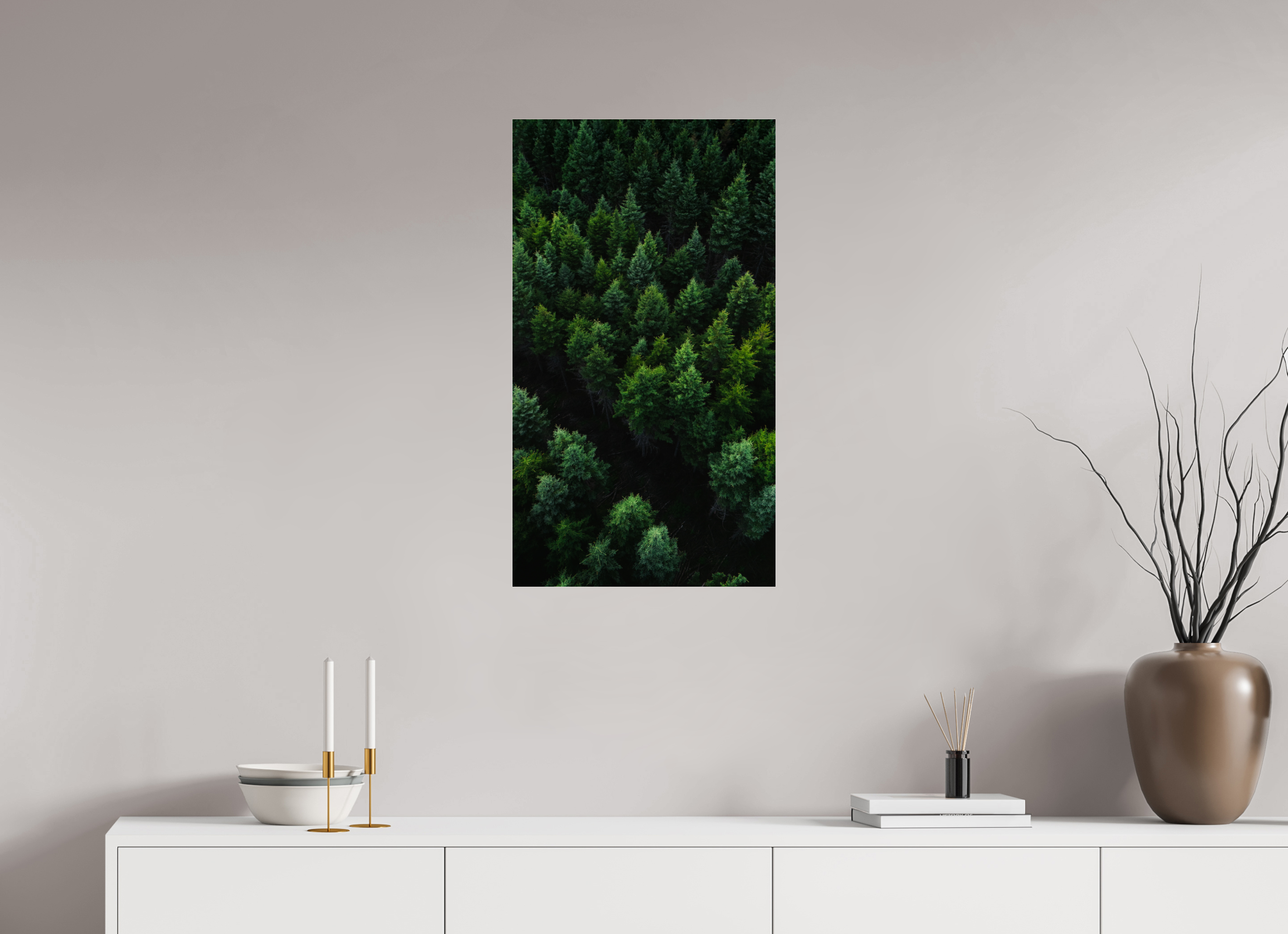 45 x 80 cm, Photo Print Under Acrylic Glass Photographie Murale - Fôret Canadienne