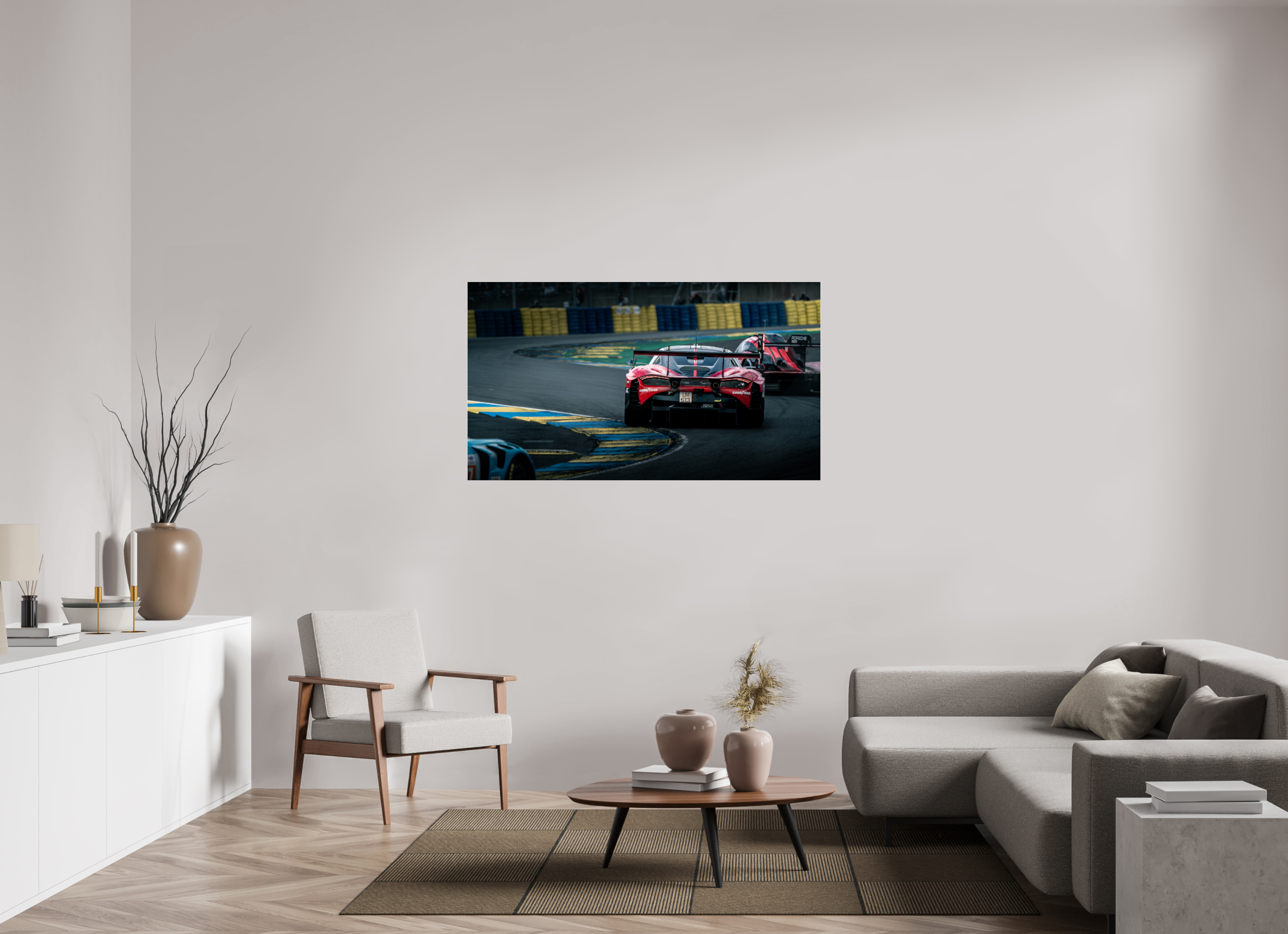 144 x 81 cm, Photo Print Under Acrylic Glass Photographie Murale - Mclaren 720s LMGT3 Evo