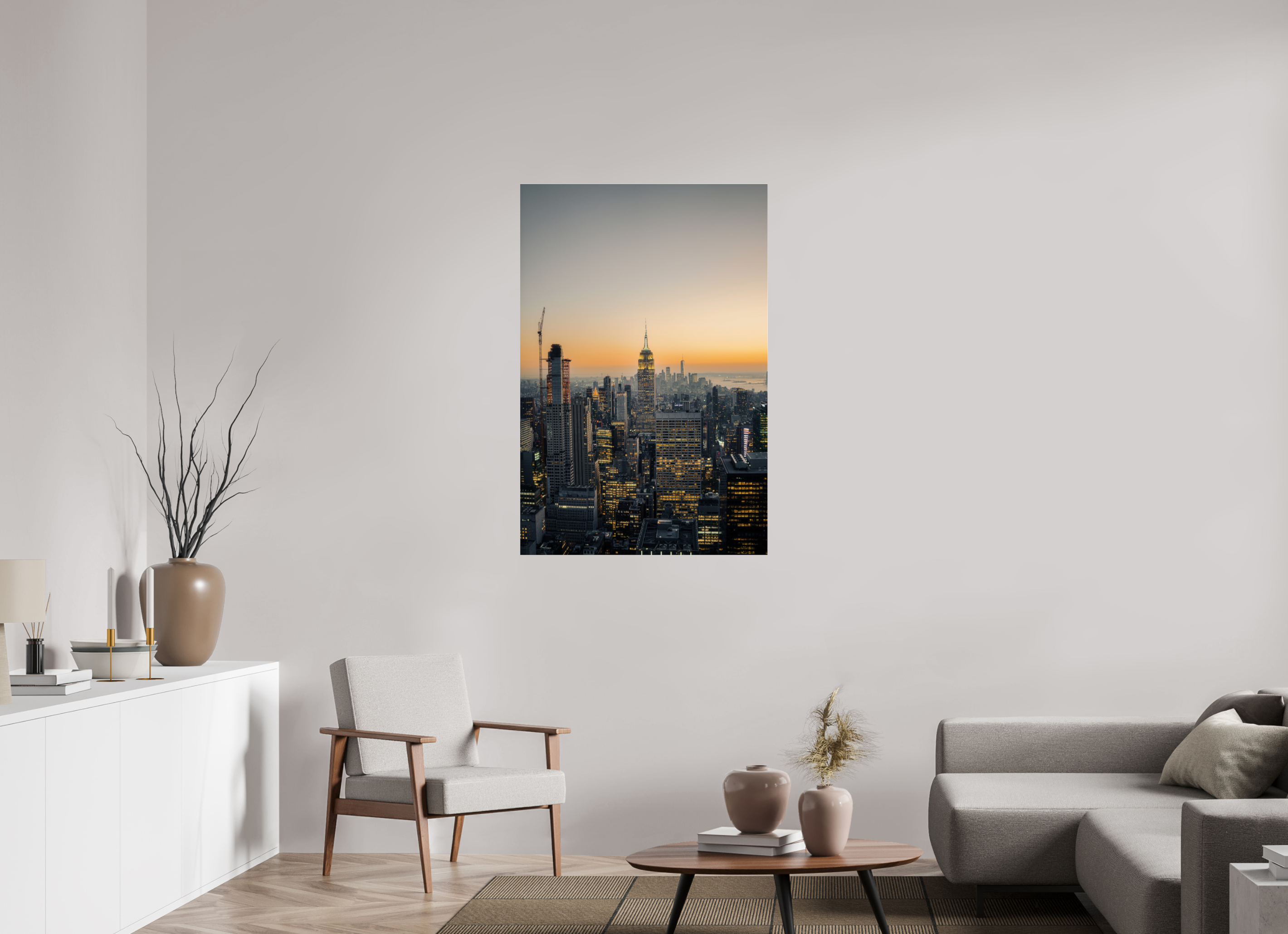 80 x 120 cm, Photo Print Under Acrylic Glass Photographie Murale - Empire State Building