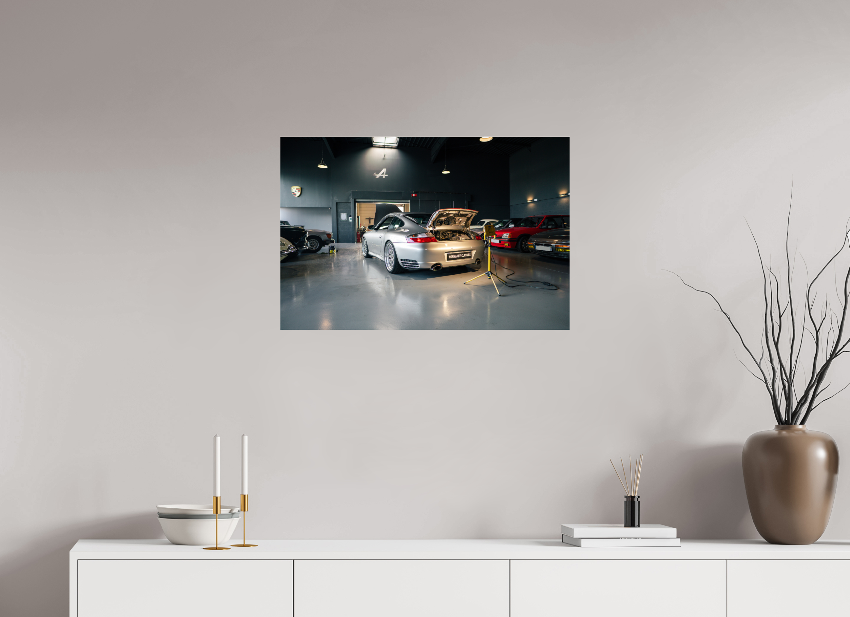 75 x 50 cm, Photo Print Under Acrylic Glass Photographie Murale - Porsche 996 Carrera 4S