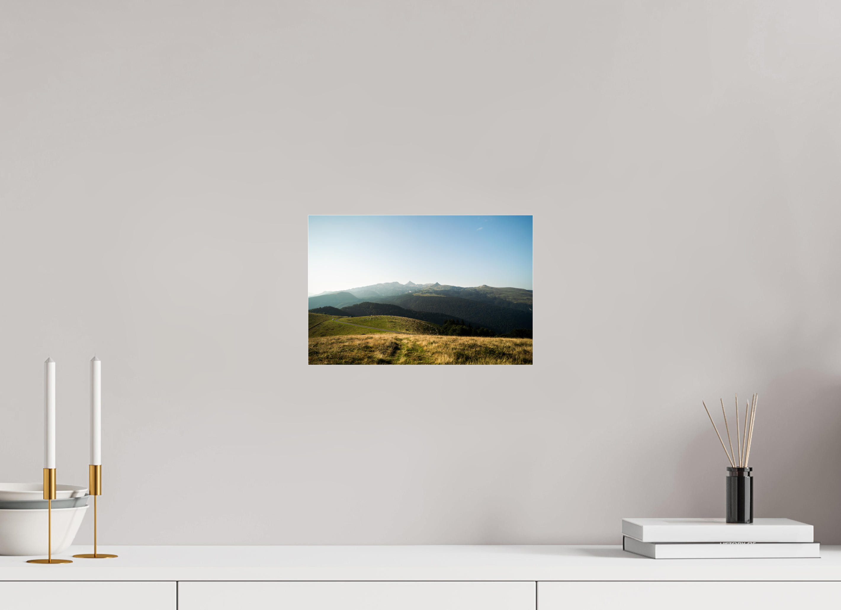 30 x 20 cm, Photo Print Under Acrylic Glass Photographie Murale - Paysage des Pyrénées