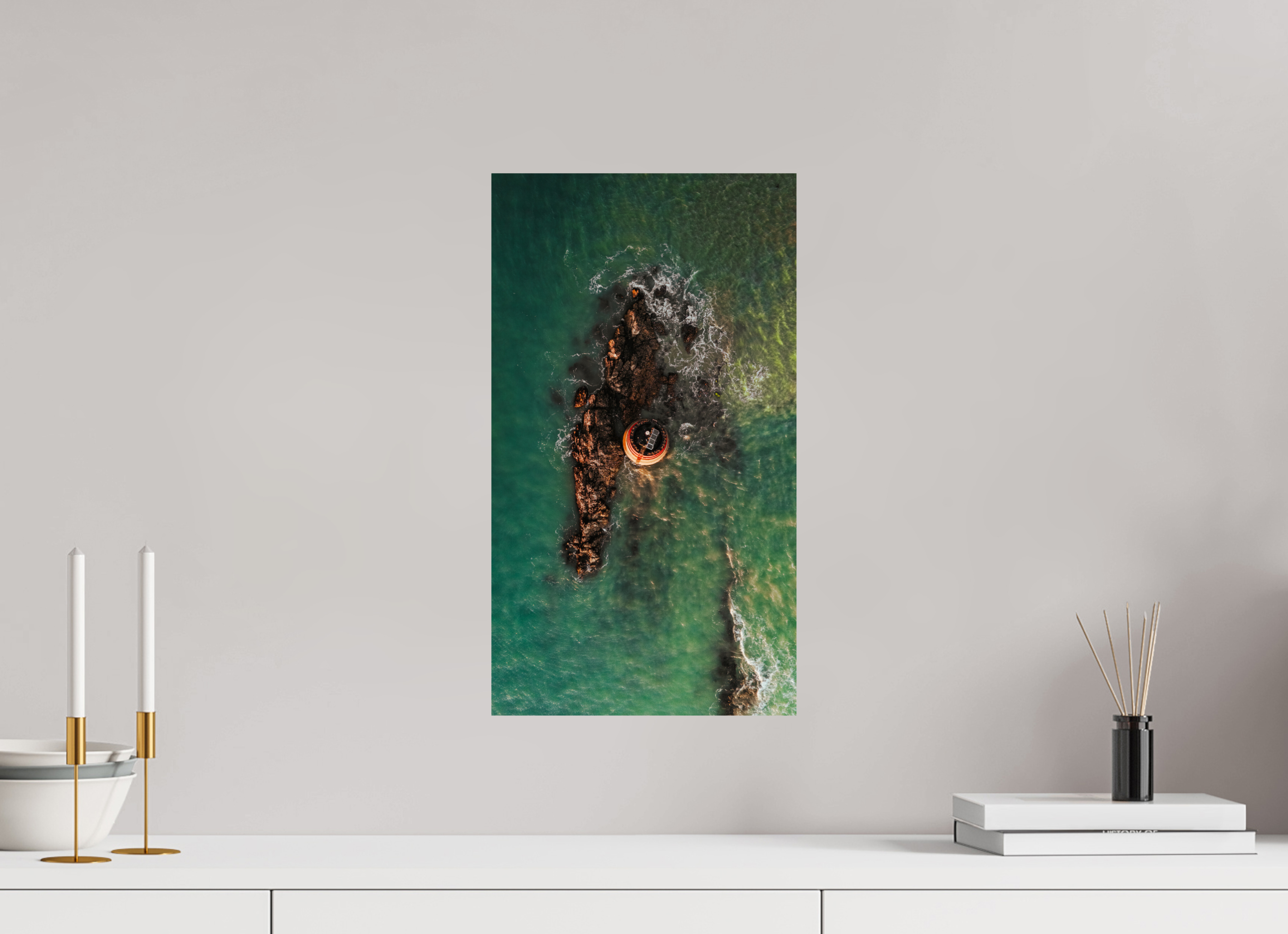 27 x 48 cm, Photo Print On Fuji Crystal DP II Photographie Murale - Phare isolé