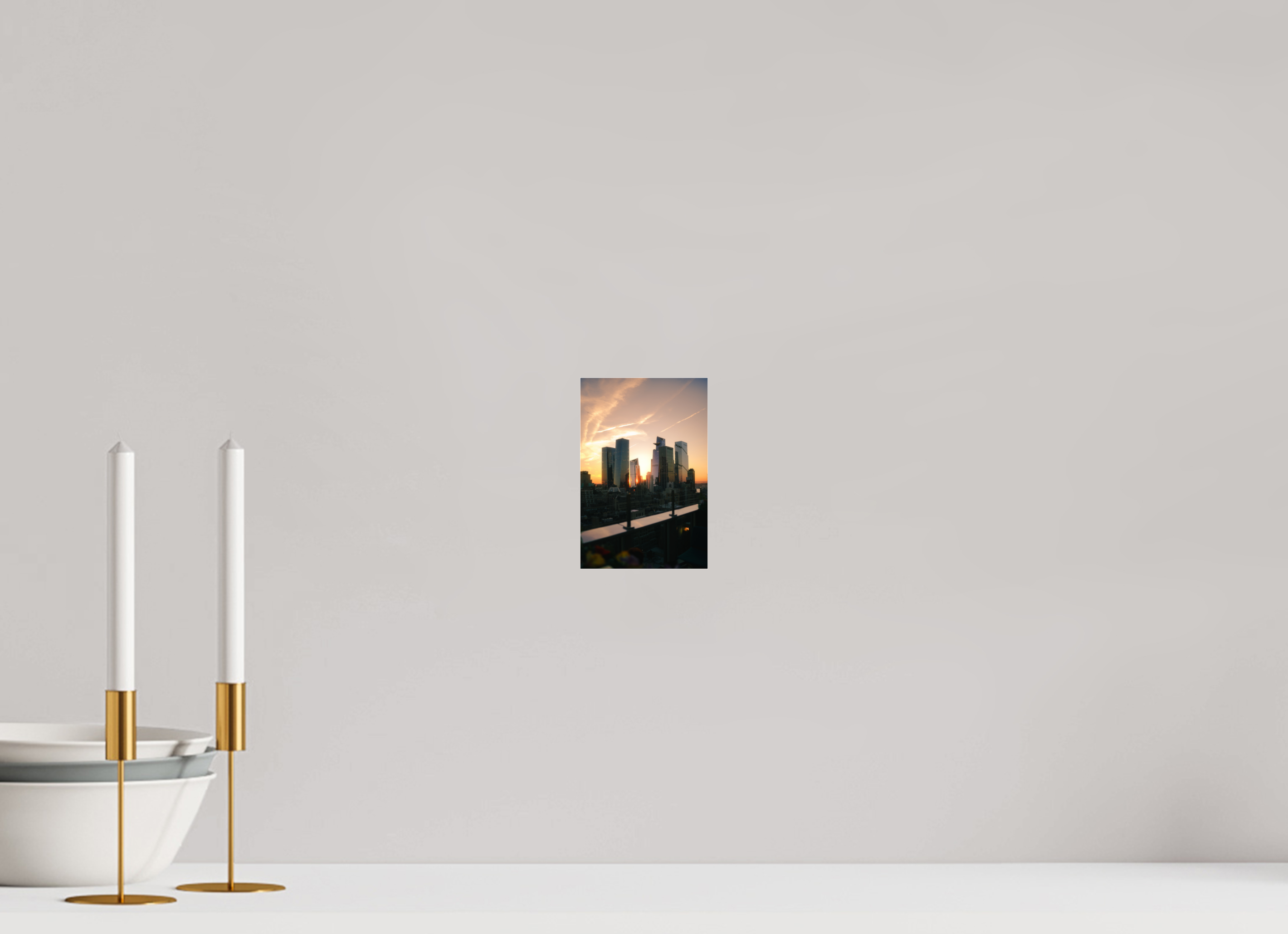 10 x 15 cm, Photo Print Under Acrylic Glass Photographie Murale - Sunset New-York