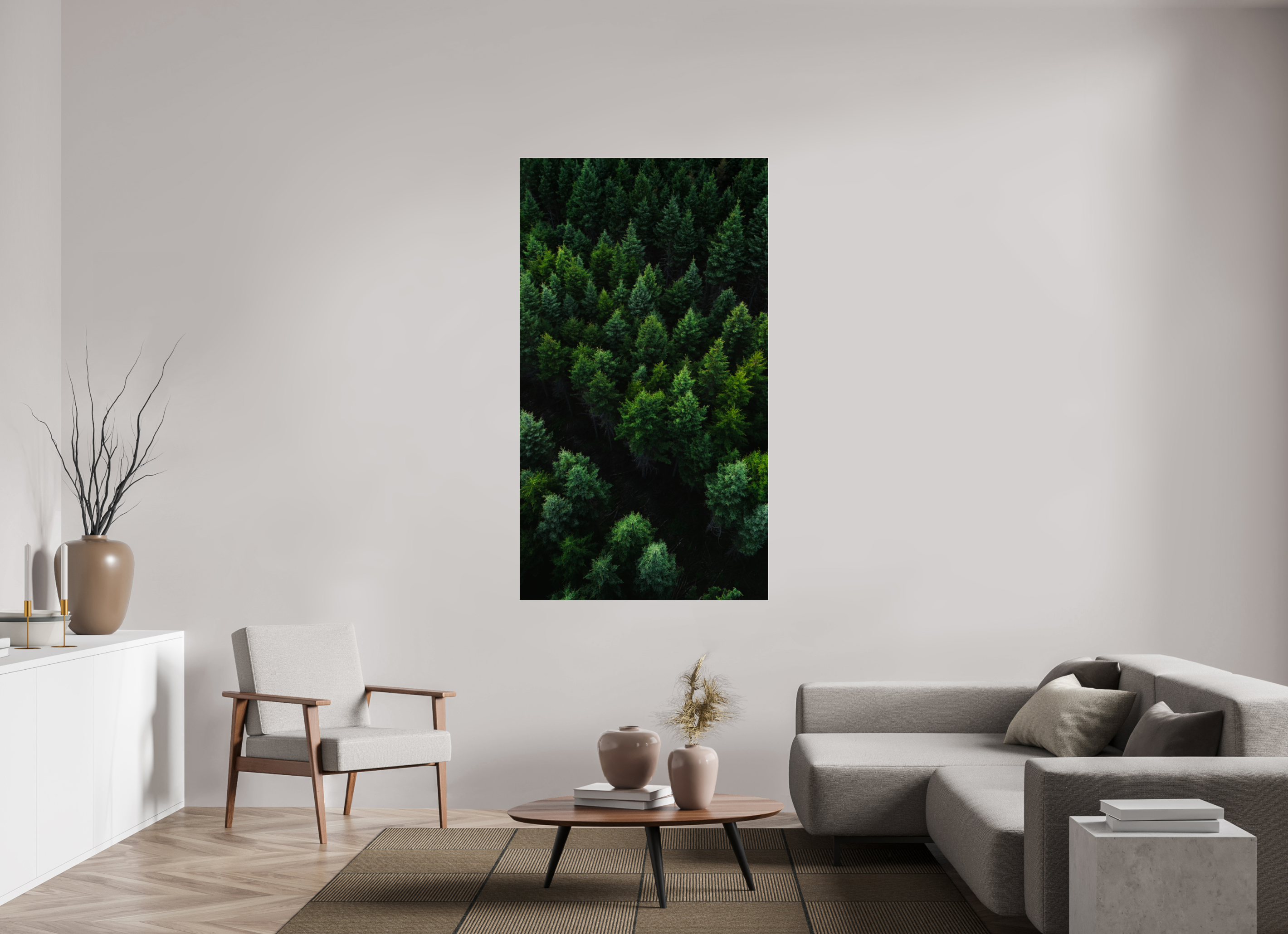 99 x 176 cm, Photo Print Under Acrylic Glass Photographie Murale - Fôret Canadienne