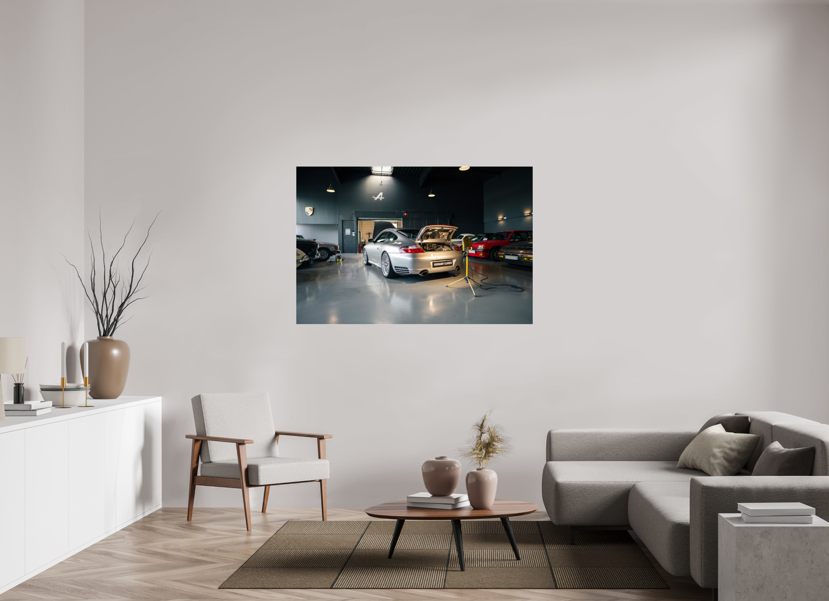 150 x 100 cm, Photo Print Under Acrylic Glass Photographie Murale - Porsche 996 Carrera 4S